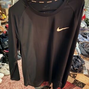 Nike Women's Black Dri-FIT Long Sleeve Tee